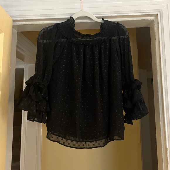 Black Ruffle Shirt - Picture 3 of 4